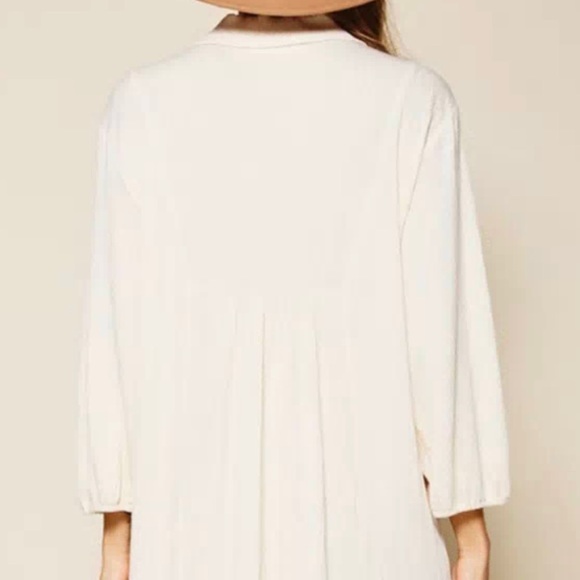 #45 LONG SLEEVE V-NECK TUNIC MINI DRESS - Picture 3 of 8